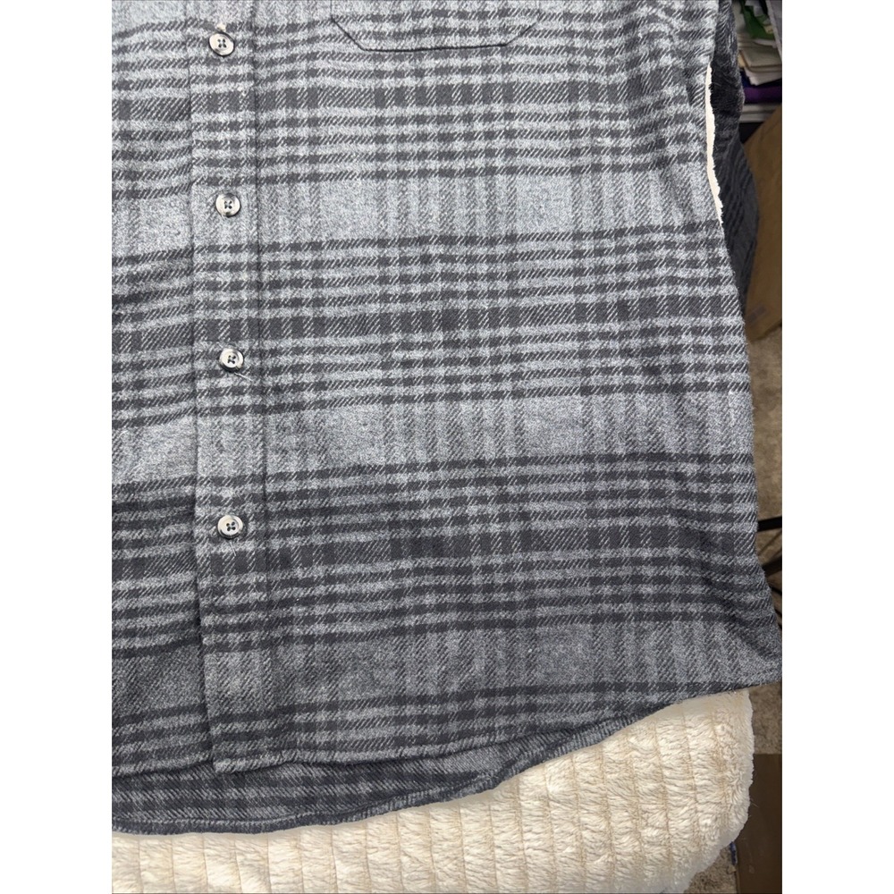 Orvis Men's XXL Heavyweight Flannel Shirt Jacket Gray Plaid Shacket Nice Shacket - Picture 8 of 13